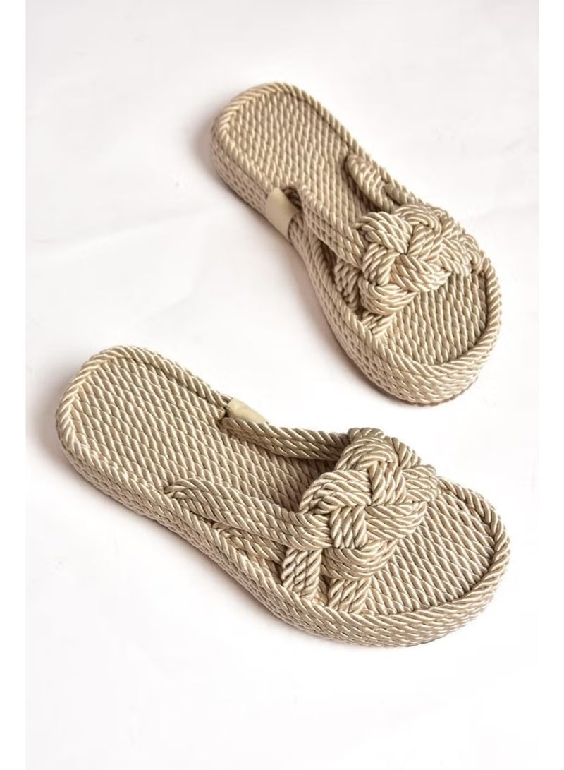 Fox Shoes S596022704 Ten Rope Stringed Straw Slippers - Image 5